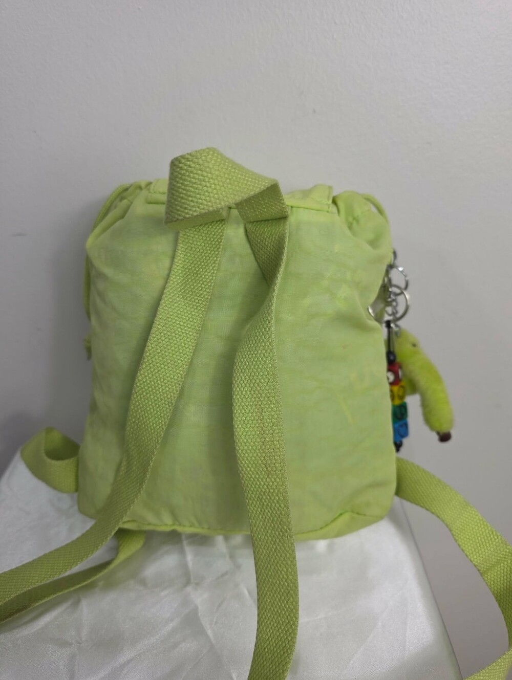 Kipling Neon Green Nylon Mini Backpack - Picture 3 of 10